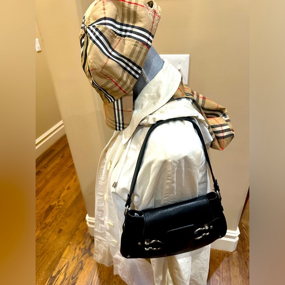 Burberry Vintage Black Leather Mini Horsebit Handbag - Picture 1 of 14